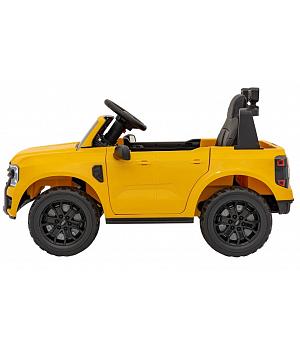 Coche electrico niños 12v, 1 plaza, amarillo, Ford RANGER F707 LITTLE, 1-4 AÑOS, asiento cuero, INDA602-RA-707.ZOL
